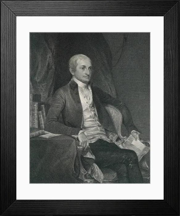 Framed Print : John Jay 1745-1829. Jay served as Secretary of Foreign Affairs and was the First Chief Justice of the Supreme Court