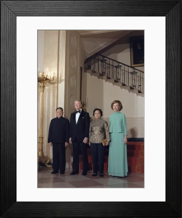 Framed Print : Deng Xiaoping Jimmy Carter Madame Zhuo Lin Deng's wife and Rosalynn Carter during the state dinner for the Vice Premier of China Framed Print : Deng Xiaoping Jimmy Carter Madame Zhuo Lin Deng's wife and Rosalynn Carter during the state dinner for the Vice Premier of China
