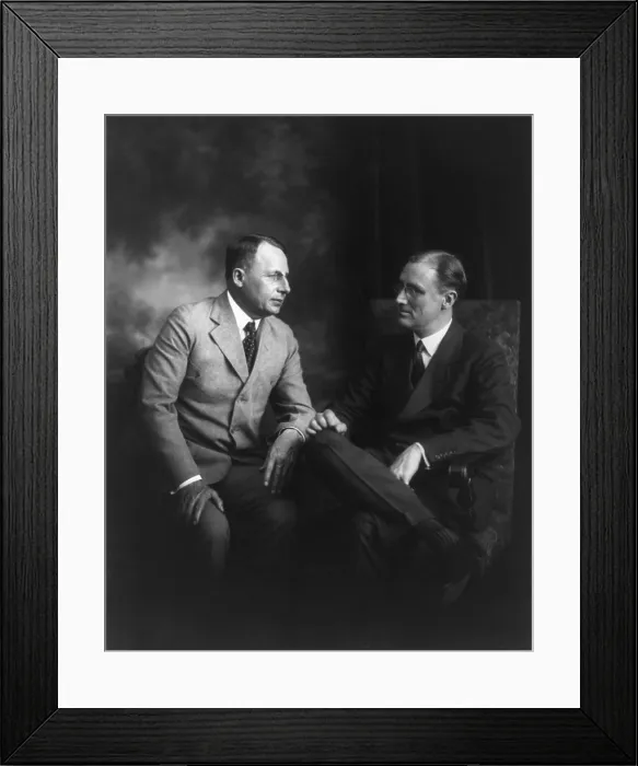 Framed Print : Formal portrait of 1920 Democratic presidential running mates, Ohio Governor James Cox and Franklin D. Roosevelt. July 30, 1920 Framed Print : Formal portrait of 1920 Democratic presidential running mates, Ohio Governor James Cox and Franklin D. Roosevelt. July 30, 1920