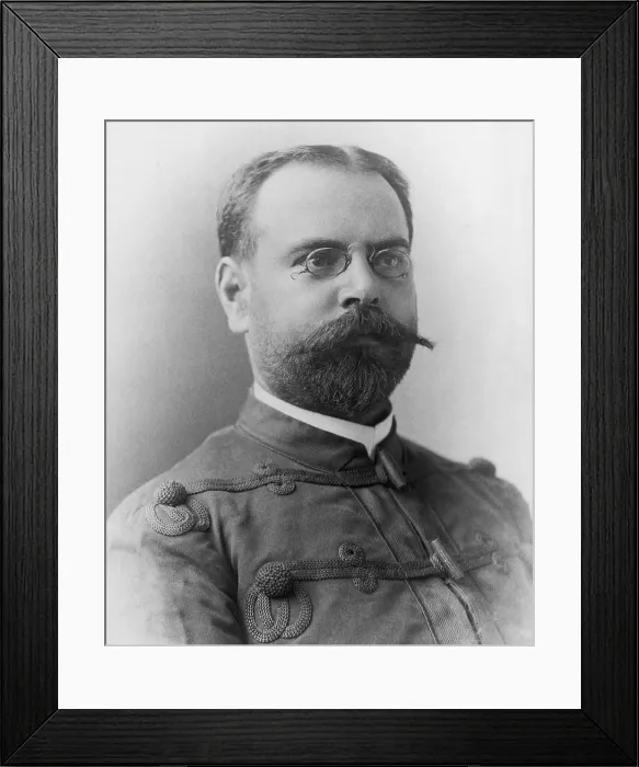 Framed Print : John Philip Sousa (1854-1932) wearing band uniform. 1900