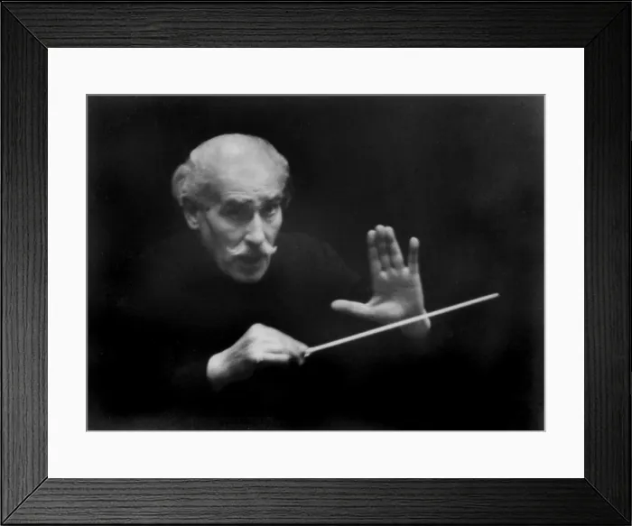 Framed Print : Arturo Toscanini (1867-1957) conducted the New York Philharmonic-Symphony Orchestra from 1928 to 1936. 1935