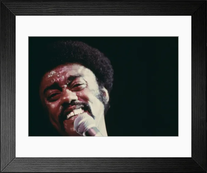 Framed Print : Johnnie Taylor performs in Chicago during the annual Black Expo organized by Operation Push the African American non-profit organized by Jesse Jackson. Oct 1973 Framed Print : Johnnie Taylor performs in Chicago during the annual Black Expo organized by Operation Push the African American non-profit organized by Jesse Jackson. Oct 1973