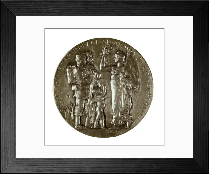 Framed Print : Medal of the Frech Republic, work by Oscar Roty. Coin. SPAIN. Madrid. Lzaro Galdiano Foundation. AISA / Everett Collection**US SALES ONLY**