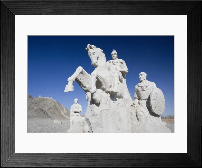 Framed Print : CHINA. Jiayuguan. The Silk Road. Gobi Desert. Grat Wall. Statues. AISA / Everett Collection**US SALES ONLY** Framed Print : CHINA. Jiayuguan. The Silk Road. Gobi Desert. Grat Wall. Statues. AISA / Everett Collection**US SALES ONLY**