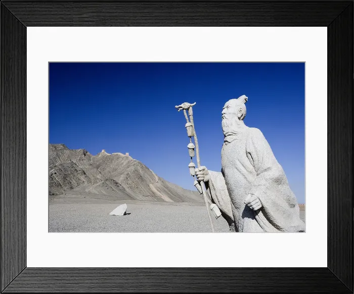 Framed Print : CHINA. Jiayuguan. The Silk Road. Gobi Desert. Great Wall. Statue. AISA / Everett Collection**US SALES ONLY** Framed Print : CHINA. Jiayuguan. The Silk Road. Gobi Desert. Great Wall. Statue. AISA / Everett Collection**US SALES ONLY**