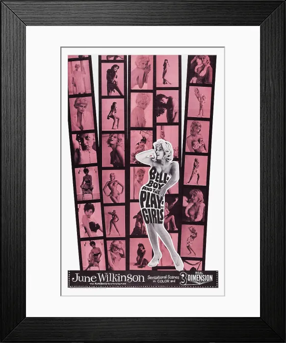 Framed Print : THE BELLBOY AND THE PLAYGIRLS, US poster art, June Wilkinson, 1962