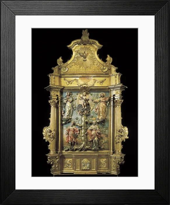 Framed Print : SIERRA, Pedro de (1702-1760). Altarpiece of the Genealogy of Christ. 18th c. Baroque art. Sculpture on wood. SPAIN. Valladolid. National Museum of Sculpture