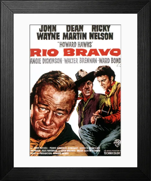 Framed Print : RIO BRAVO, John Wayne, Dean Martin, Ricky Nelson, 1959