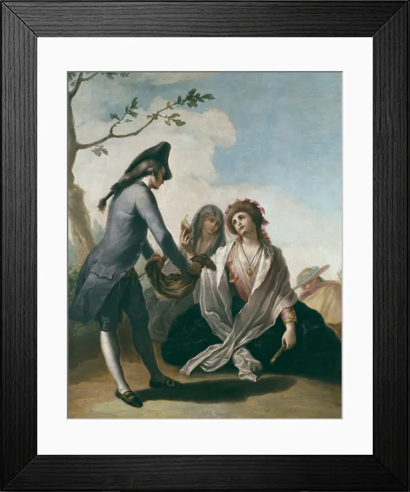 Framed Print : BAYEU Y SUBIAS, Ramon (1746-1793). Country gift. ca. 1778. Tapestry cartoon. Oil on canvas. SPAIN. Madrid. Prado Museum