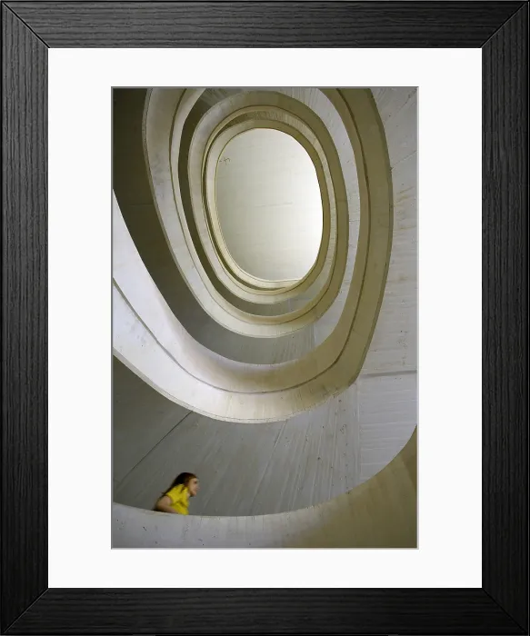 Framed Print : CALATRAVA, Santiago (1951). Reina Sofia Palace of Arts. 2005. SPAIN. Valencia. City of Arts and Sciences. Inner staircase. Architecture Framed Print : CALATRAVA, Santiago (1951). Reina Sofia Palace of Arts. 2005. SPAIN. Valencia. City of Arts and Sciences. Inner staircase. Architecture