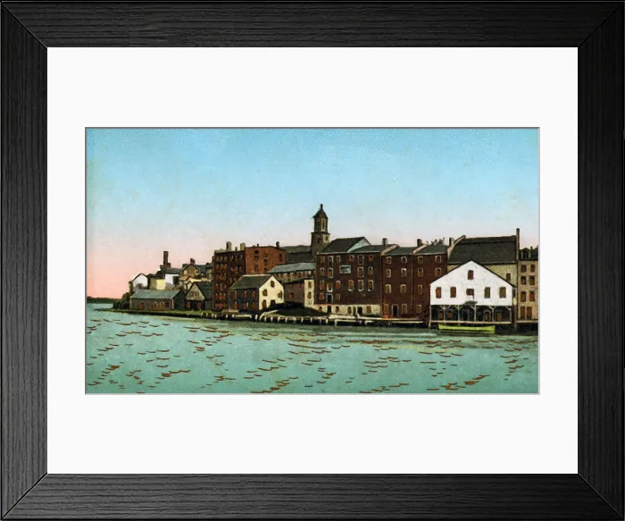 Framed Print : Portsmouth, N.H. Rivermouth Landing. color halftone, ca. 1905