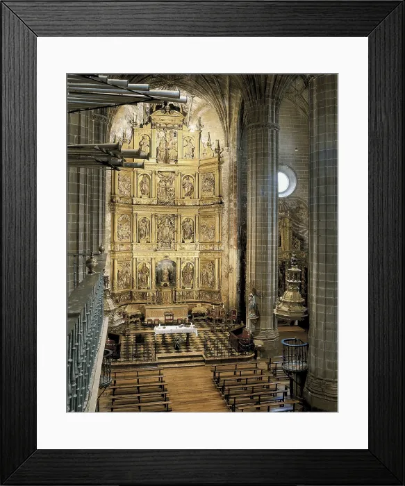 Framed Print : SPAIN. LA RIOJA. Briones. Church of Nuestra Seora de la Asuncin. Center nave (16th c.) and main altarpiece (17th c.) by the atelier of Cabredo. Sculpture Framed Print : SPAIN. LA RIOJA. Briones. Church of Nuestra Seora de la Asuncin. Center nave (16th c.) and main altarpiece (17th c.) by the atelier of Cabredo. Sculpture
