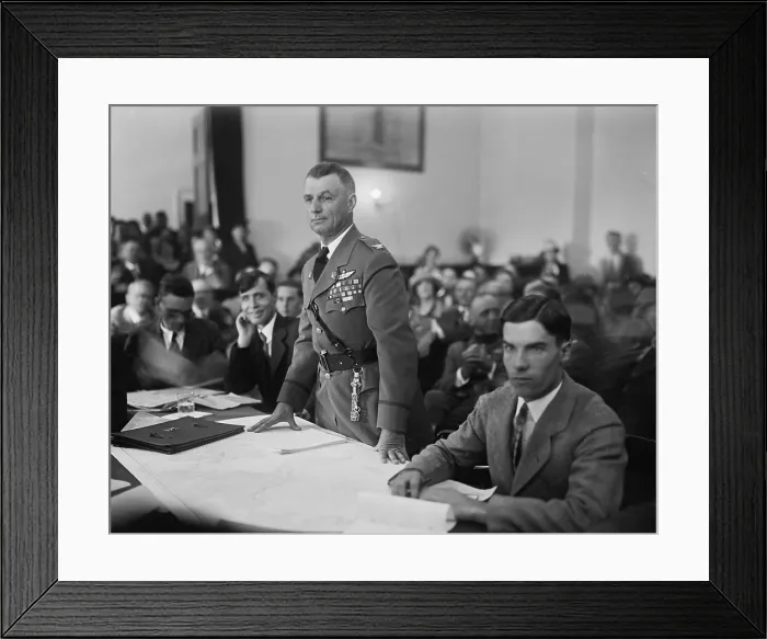 Framed Print : Colonel Billy Mitchell during his September 1925 was court marshal for 'insubordination, ' specifically for his out spoken criticism of the US Army for under-estimating Framed Print : Colonel Billy Mitchell during his September 1925 was court marshal for 'insubordination, ' specifically for his out spoken criticism of the US Army for under-estimating