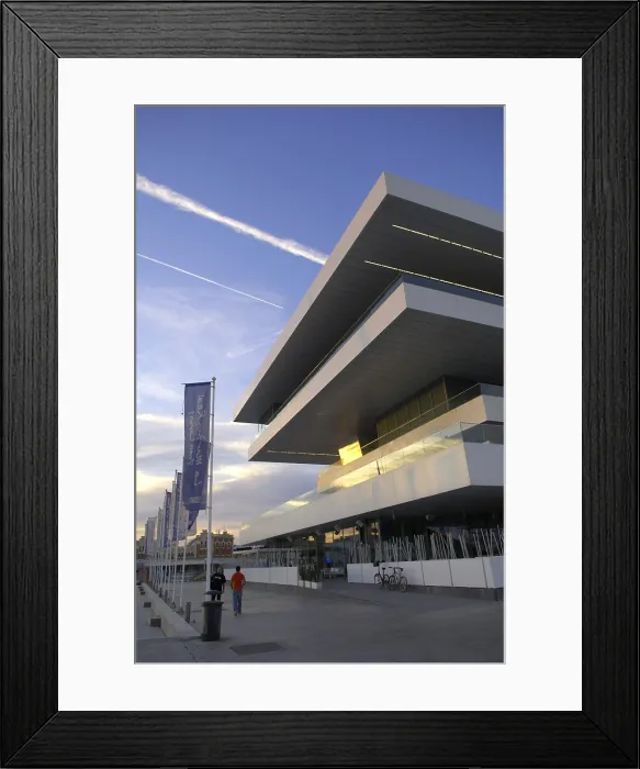 Framed Print : SPAIN. Valencia. Amrica's Cup Harbour. Building Veles e Vents (2005-2006), by David Chipperfield. AISA / Everett Collection - Image has fine art copyright Framed Print : SPAIN. Valencia. Amrica's Cup Harbour. Building Veles e Vents (2005-2006), by David Chipperfield. AISA / Everett Collection - Image has fine art copyright