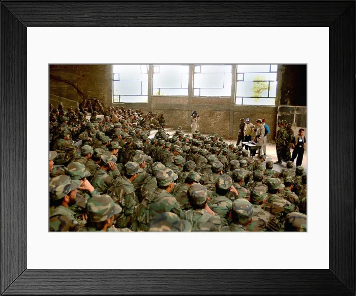 Framed Print : New recruits of the Afghanistan National Army learn the fundamentals of the Rocket Propelled Grenade Launcher in U.S. Army training class