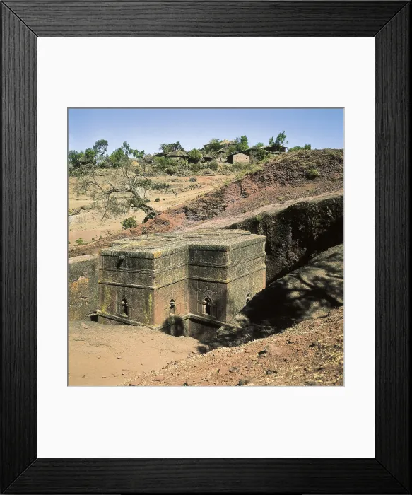Framed Print : ETHIOPIA. Lalibela. Monolithic church of Ghiorghis (11th - 13th c.). Coptic art. AISA / Everett Collection (12866)**US SALES ONLY**