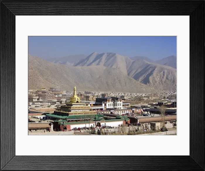 Framed Print : CHINA. Xiahe. Monastery of Labrang. The Silk Road. Monastery of Tibetan Buddhism (Geluk or Yellow Hat School). AISA / Everett Collection**US SALES ONLY**
