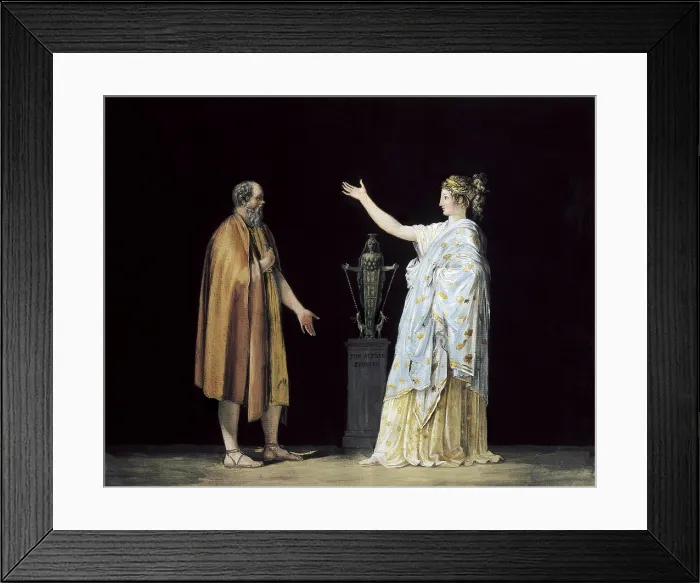 Framed Print : CANOVA, Antonio (1757-1822). Socrates and the Philosophy. ca. 1798. Neoclassicism. Tempera. ITALY. Possagno. Museum of Antonio Canova