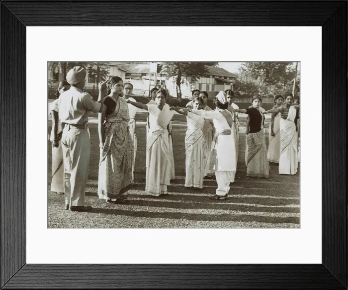 Framed Print : Young Indian women in military training in the province of Assam during the short Sino-Indian War (Oct. 20-Nov. 21, 1962)