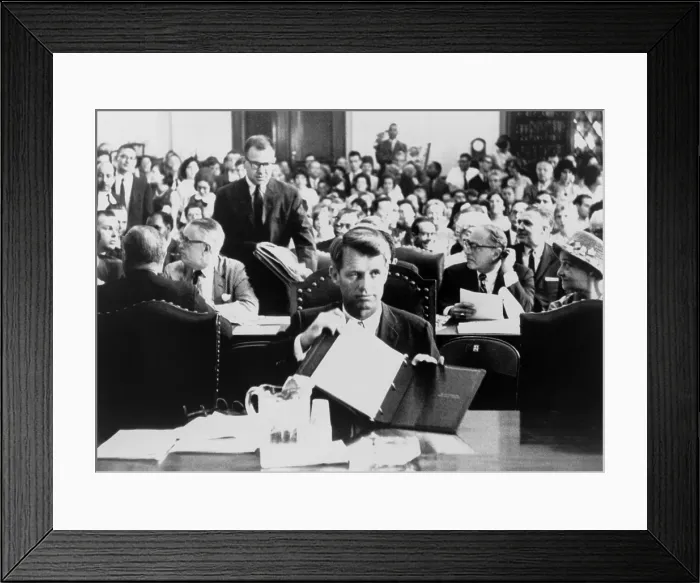 Framed Print : Attorney General Robert Kennedy testifying before the House Judiciary Committee on the Civil Rights Bill Framed Print : Attorney General Robert Kennedy testifying before the House Judiciary Committee on the Civil Rights Bill