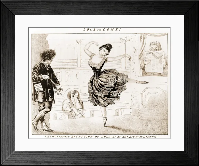 Framed Print : Lola Montez (1818-1861) Irish dancer, and one time mistress of the King of Bavaria, toured the United States from 1851-53 Framed Print : Lola Montez (1818-1861) Irish dancer, and one time mistress of the King of Bavaria, toured the United States from 1851-53