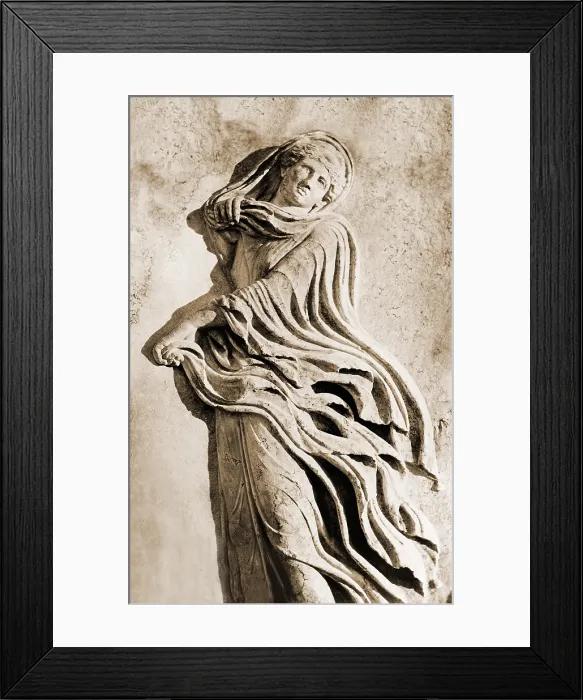 Framed Print : Classical Greek dancer. Albumen print from ca. 1870 Framed Print : Classical Greek dancer. Albumen print from ca. 1870