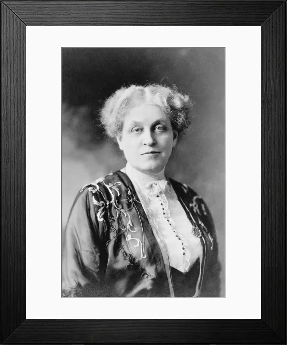 Framed Print : Carrie Chapman Catt (1854-1947) was a key leader of the U.S. Women's suffrage movement. After passage of the 19th amendment, she organized the League of Women Voters Framed Print : Carrie Chapman Catt (1854-1947) was a key leader of the U.S. Women's suffrage movement. After passage of the 19th amendment, she organized the League of Women Voters