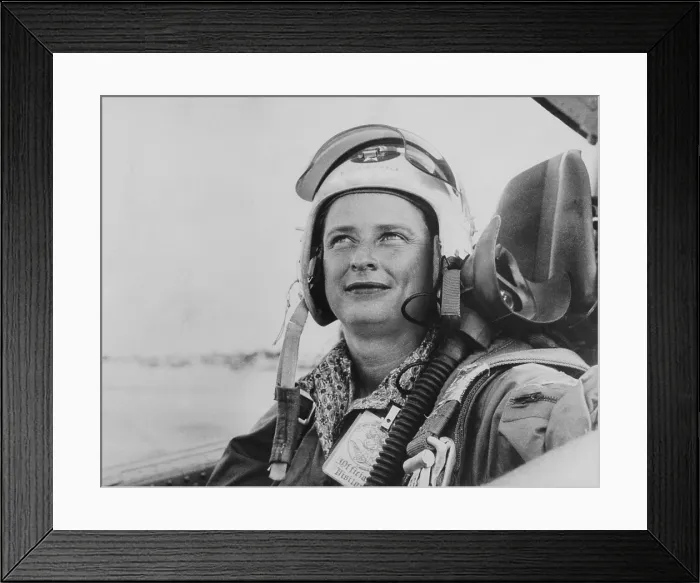 Framed Print : Jerrie Cobb, in U.S. Air Force flight gear in 1960 Framed Print : Jerrie Cobb, in U.S. Air Force flight gear in 1960