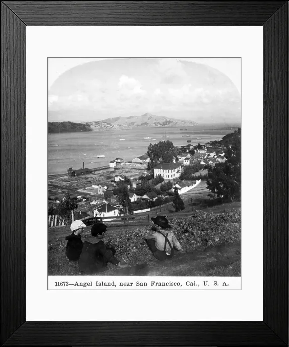 Framed Print : Immigration. Immigration station, Angel Island, California ca. 1901