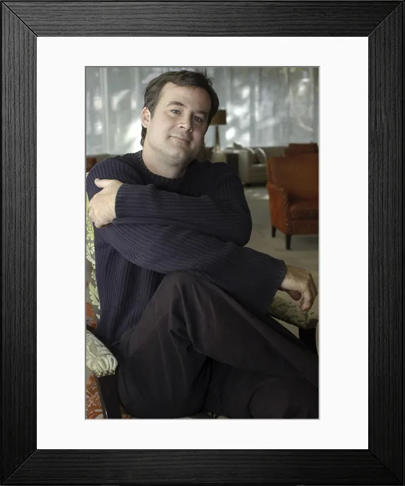 Framed Print : GARCIA VALIOIgnacio (1968). Writer. 2006. Oscar Elias / AISA / Everett Collection (184578)**US SALES ONLY**
