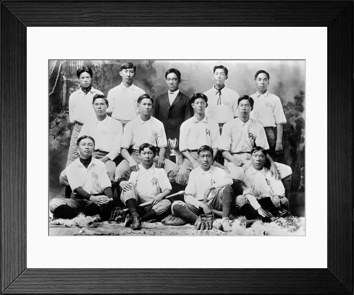 Framed Print : Baseball. Chinese-American baseball club, Honolulu, Hawaii, 1910 Framed Print : Baseball. Chinese-American baseball club, Honolulu, Hawaii, 1910