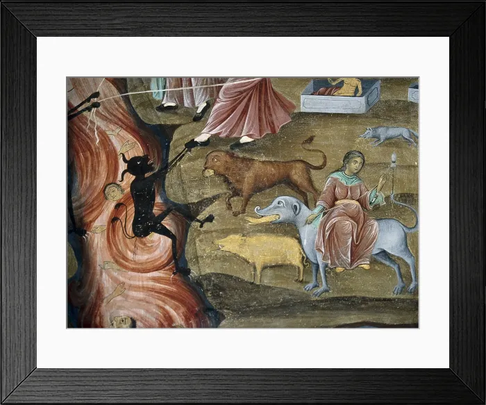 Framed Print : BULGARIA. Rila. Monastery of Saint John of Rila. Nativity Church. 19th c. Detail. Fresco. Xavier Navarro / AISA / Everett Collection (28679)**US SALES ONLY**