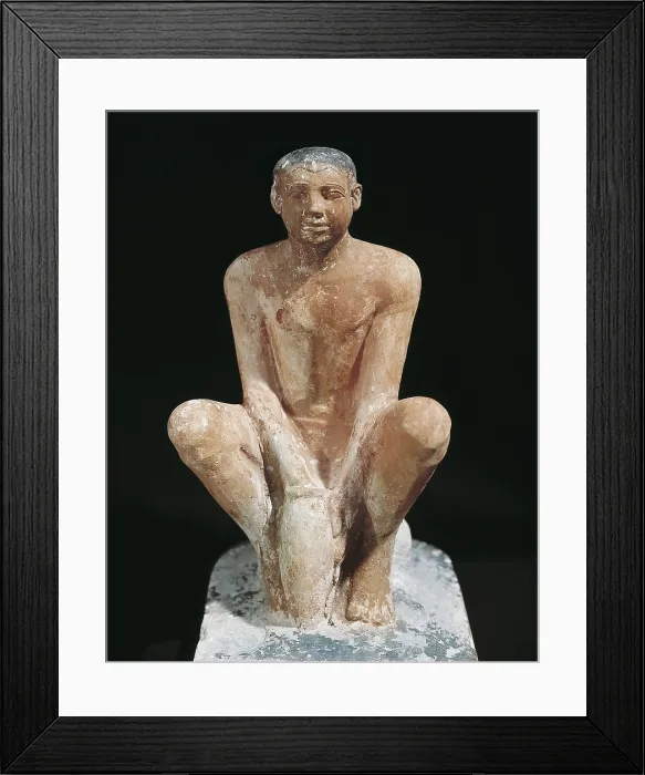 Framed Print : Man coating a jar with clay. ca. 2465 BC. Man coating a jar with clay. Work of the 5th Dynasty from the Old Kingdom. Egyptian art. Old Kingdom. Sculpture on rock. EGYPT. Cairo Framed Print : Man coating a jar with clay. ca. 2465 BC. Man coating a jar with clay. Work of the 5th Dynasty from the Old Kingdom. Egyptian art. Old Kingdom. Sculpture on rock. EGYPT. Cairo
