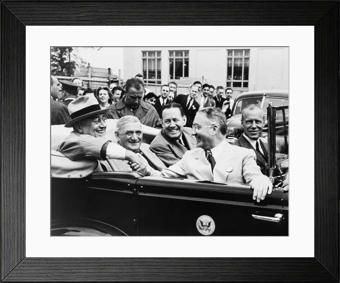 Framed Print : President Franklin Roosevelt with executives who converted their automotive and aviation industries to war production
