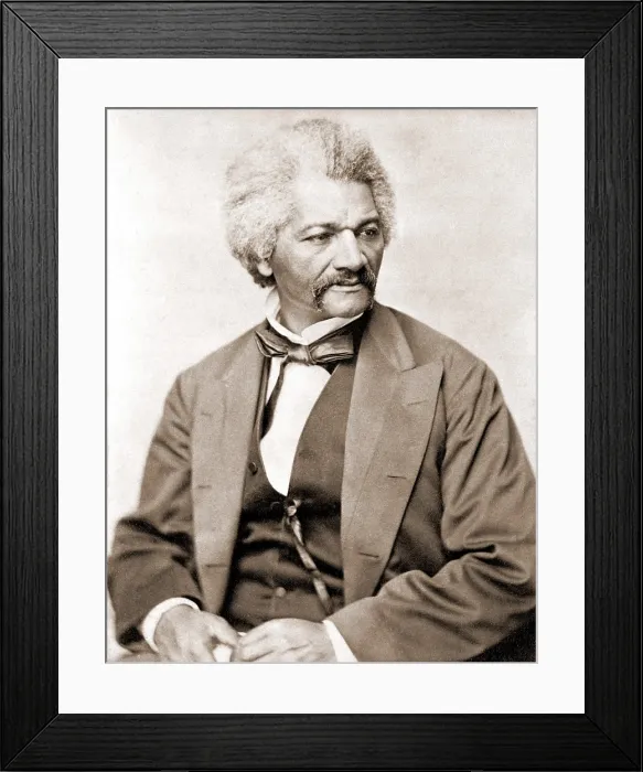 Framed Print : Frederick Douglass (1818-1895), former slave and abolitionist broke whites stereotypes about African Americans in the decades prior to the U.S. Civil War
