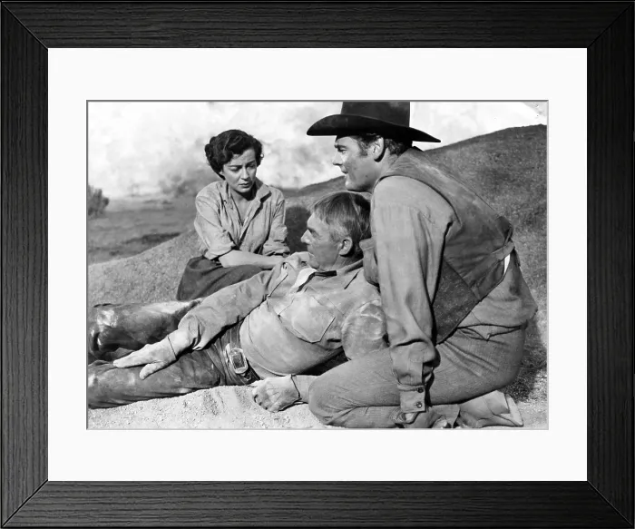 Framed Print : SEVEN MEN FROM NOW, Gail Russell, Randolph Scott, Walter Reed, 1956