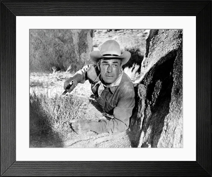 Framed Print : SEVEN MEN FROM NOW, Randolph Scott, 1956