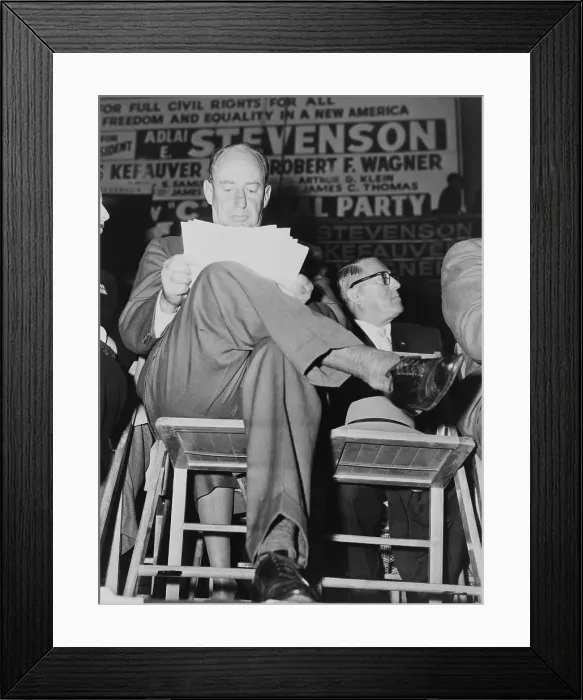 Framed Print : Democratic candidate for President, Adlai E Framed Print : Democratic candidate for President, Adlai E