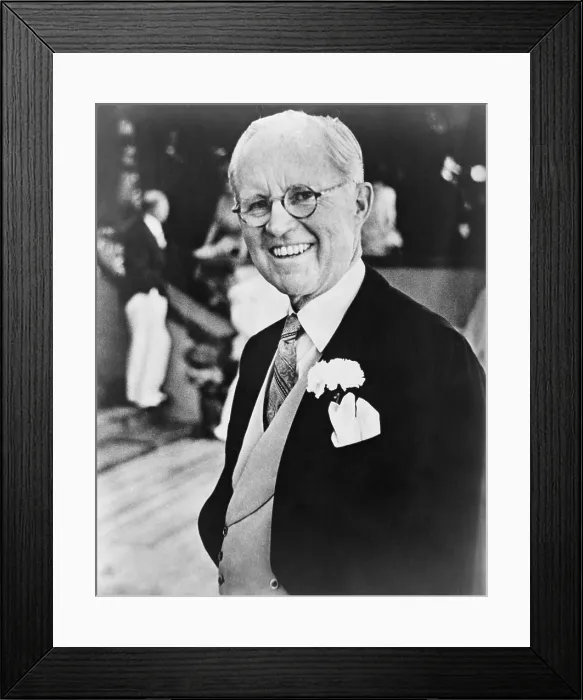 Framed Print : Joseph P. Kennedy (1888-1969), at the wedding of Jack and Jacqueline Kennedy. September 12, 1953. Portrait by Toni Frissell