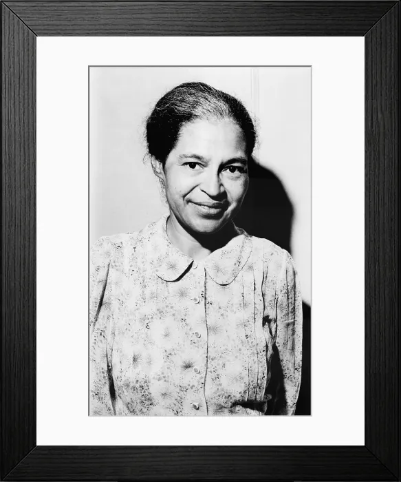 Framed Print : Rosa Parks was a member of the NAACP when she defied segregation laws by refusing to surrender her Montgomery Alabama bus seat to a White person in 1955. 1964 portrait