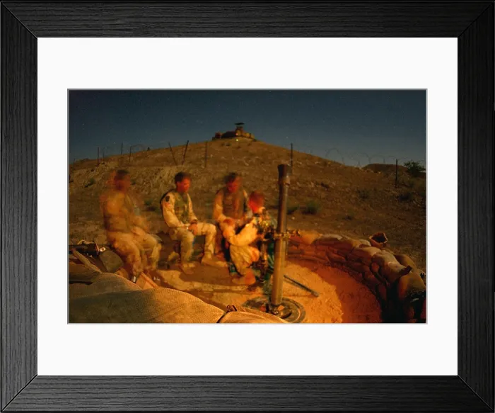 Framed Print : U.S. Army soldiers of 101st Airborne Division man a 81mm mortar position at a forward operating base near Kabul. May 24 2002. Photo by:Everett Collection(BSLOC_2011_6_32) Framed Print : U.S. Army soldiers of 101st Airborne Division man a 81mm mortar position at a forward operating base near Kabul. May 24 2002. Photo by:Everett Collection(BSLOC_2011_6_32)