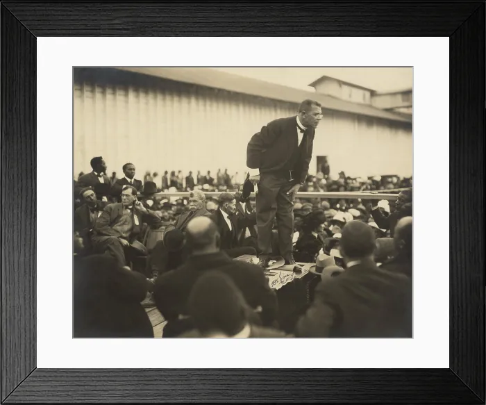 Framed Print : Booker T. Washington (1856-1915), speaking on a raised platform in Mound Bayou, Mississippi. 1912 photo by Arthur P. Bedou Framed Print : Booker T. Washington (1856-1915), speaking on a raised platform in Mound Bayou, Mississippi. 1912 photo by Arthur P. Bedou