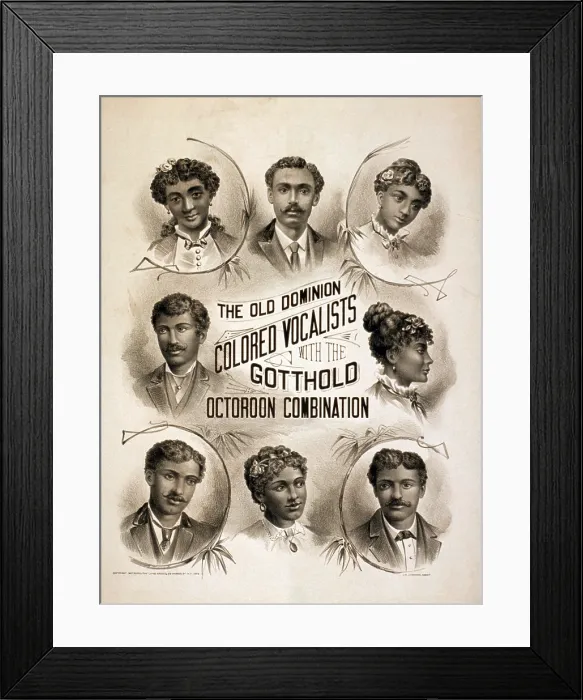 Framed Print : After the Civil War, some African American musical groups performed in the United States and England Framed Print : After the Civil War, some African American musical groups performed in the United States and England