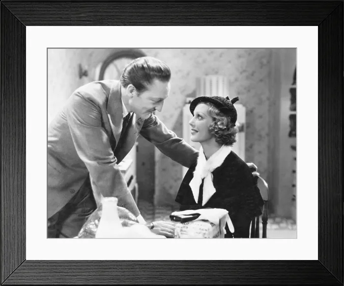 Framed Print : EMPLOYEES ENTRANCE, from left: Warren William, Loretta Young, 1933