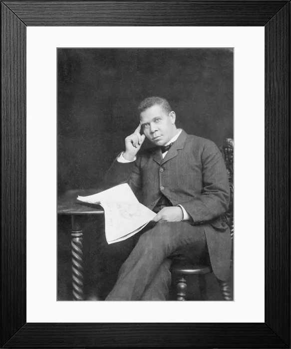 Framed Print : Booker T. Washington (1856-1915), African American educator and leader. Ca. 1900 Framed Print : Booker T. Washington (1856-1915), African American educator and leader. Ca. 1900