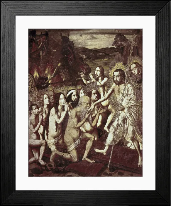 Framed Print : BERMEJO, Bartolome (1420-1498). Descent of Christ into LimboDescent of Christ into Limbo. 1470s. SPAIN. Barcelona. Gothic art. Oil on wood. SPAIN. Barcelona Framed Print : BERMEJO, Bartolome (1420-1498). Descent of Christ into LimboDescent of Christ into Limbo. 1470s. SPAIN. Barcelona. Gothic art. Oil on wood. SPAIN. Barcelona