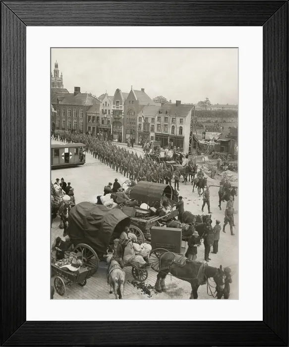 Framed Print : A Belgian Village reconstructed in Welwyn, England Framed Print : A Belgian Village reconstructed in Welwyn, England