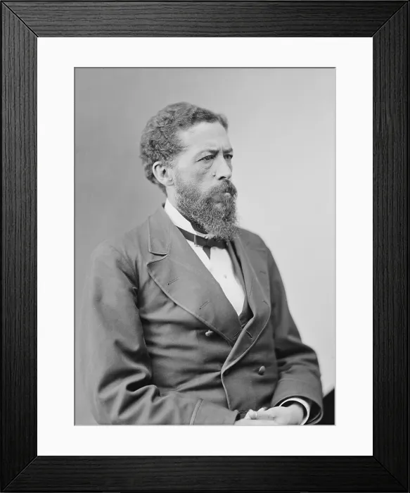 Framed Print : John Mercer Langston (1829-1897), was the first known African American elected to public office in 1855, in Ohio
