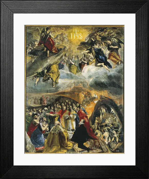 Framed Print : Greco, Domenikos Theotokopoulos, called El (1541-1614). The Dream of Philip II or The Triumph of the Holy League. 1578-1579. SPAIN. San Lorenzo de El Escorial Framed Print : Greco, Domenikos Theotokopoulos, called El (1541-1614). The Dream of Philip II or The Triumph of the Holy League. 1578-1579. SPAIN. San Lorenzo de El Escorial