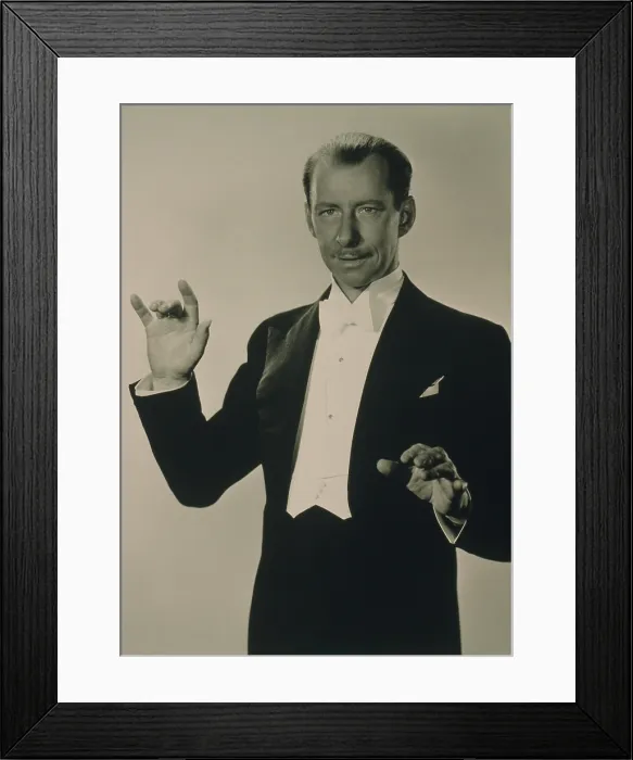 Framed Print : Ray Noble (1903-1978), British band leader who wrote many big band era popular songs, including, THE VERY THOUGHT OF YOU (1934). 1944 portrait